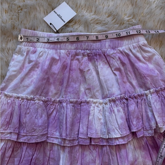 NWT Generation Love Athena Lilac Tie-dye Ruffled Mini Skirt, Size XS - Picture 3 of 6
